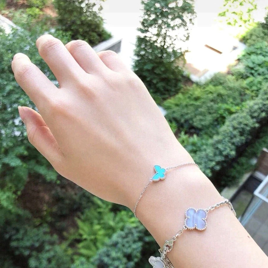 Dream BUTTERFLY TURQUOISE BUTTERFLY BRACELET SILVER