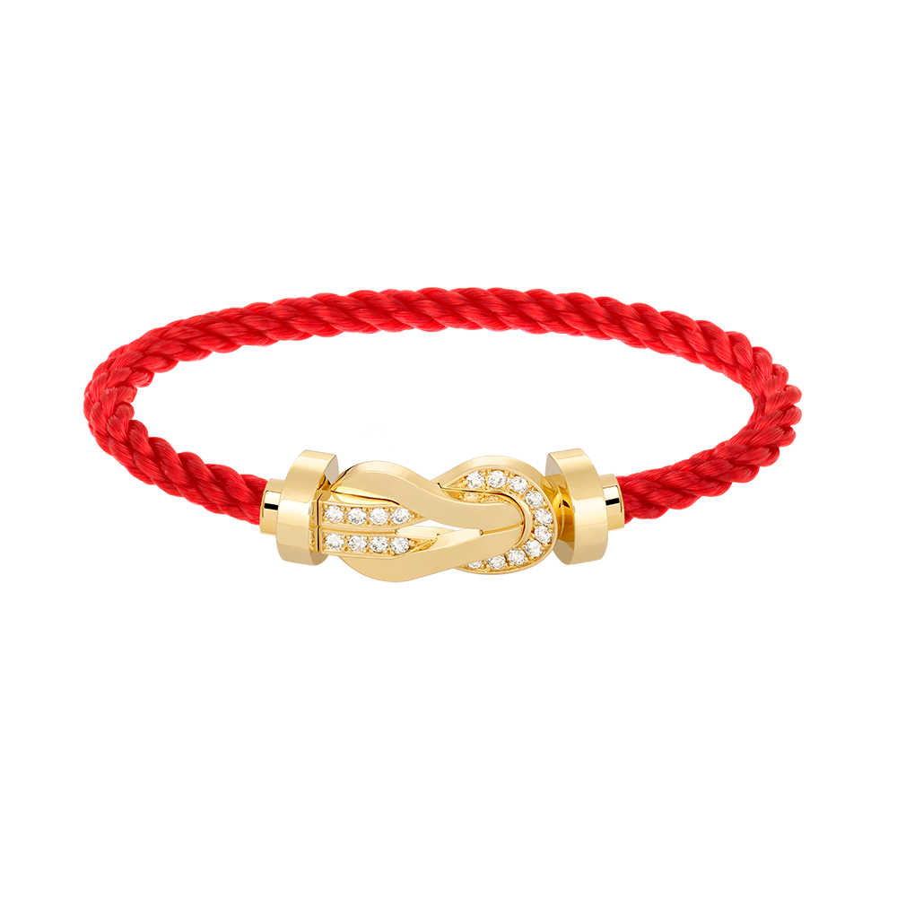 Dream CHANCE LARGE 8 FIGURE BUCKLE HALF DIAMOND BRACELET GOLD
