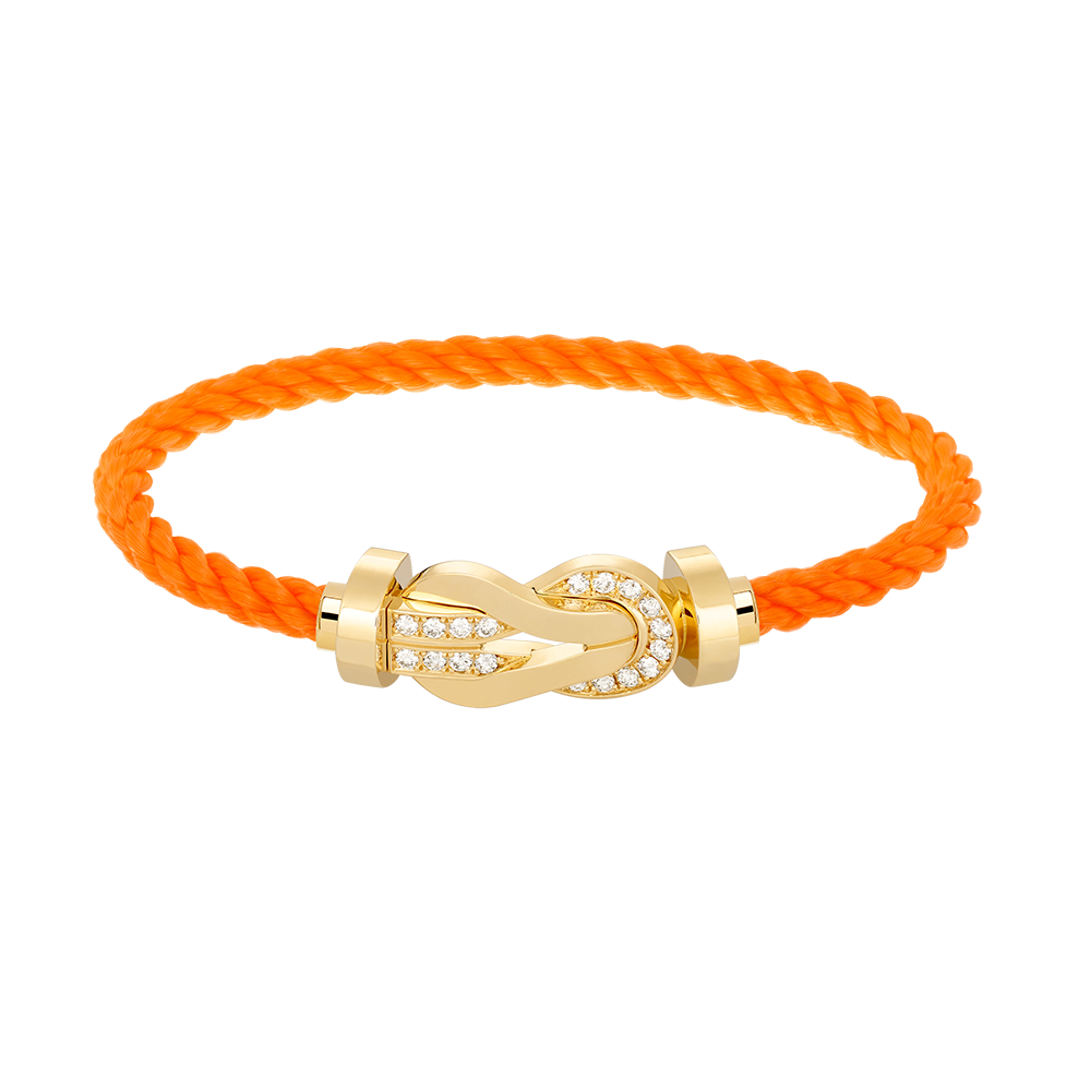 Dream CHANCE LARGE 8 FIGURE BUCKLE HALF DIAMOND BRACELET GOLD