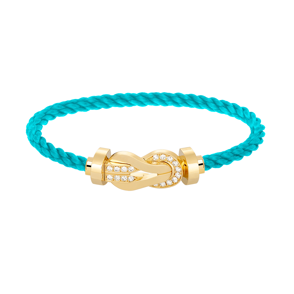 Dream CHANCE LARGE 8 FIGURE BUCKLE HALF DIAMOND BRACELET GOLD