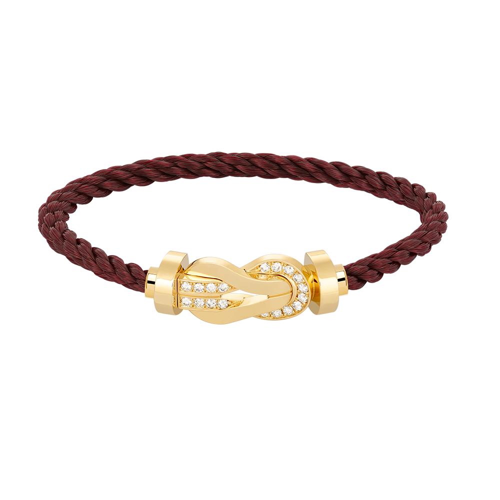 Dream CHANCE LARGE 8 FIGURE BUCKLE HALF DIAMOND BRACELET GOLD