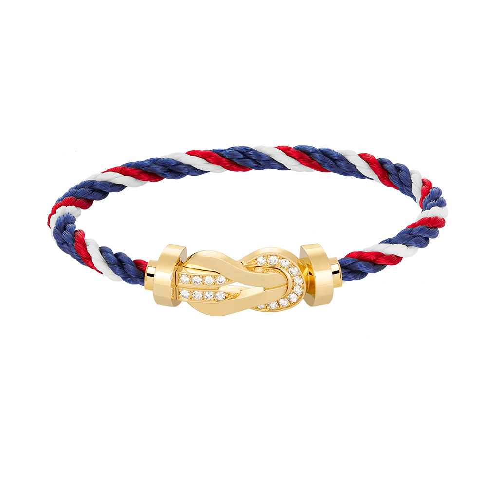 Dream CHANCE LARGE 8 FIGURE BUCKLE HALF DIAMOND BRACELET GOLD