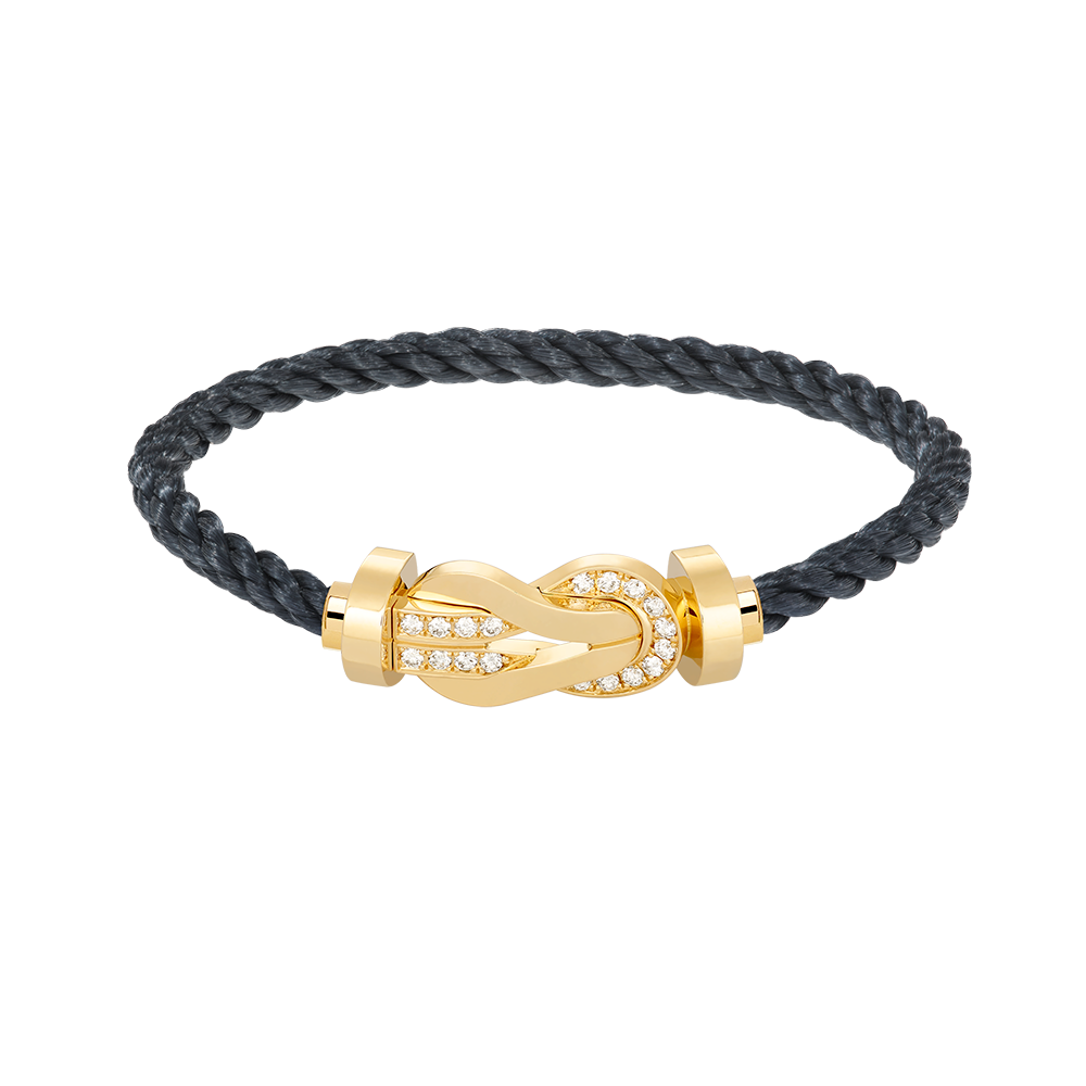 Dream CHANCE LARGE 8 FIGURE BUCKLE HALF DIAMOND BRACELET GOLD