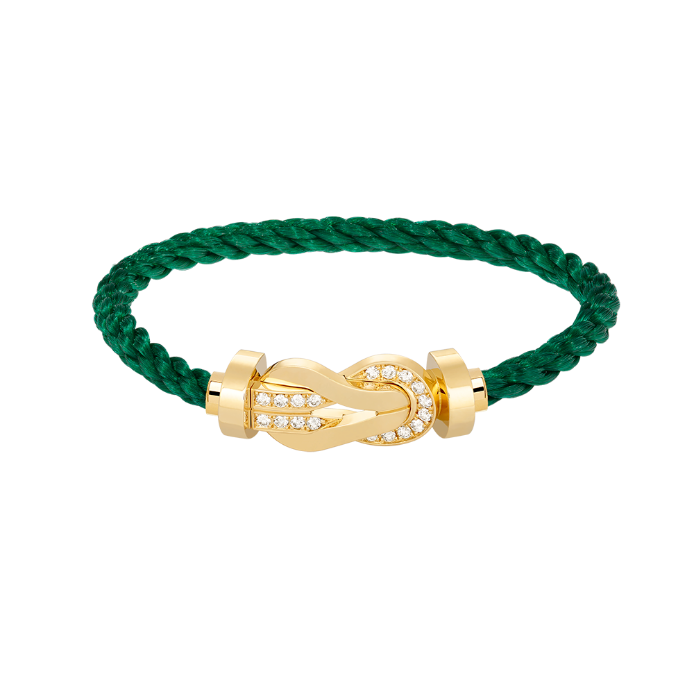 Dream CHANCE LARGE 8 FIGURE BUCKLE HALF DIAMOND BRACELET GOLD