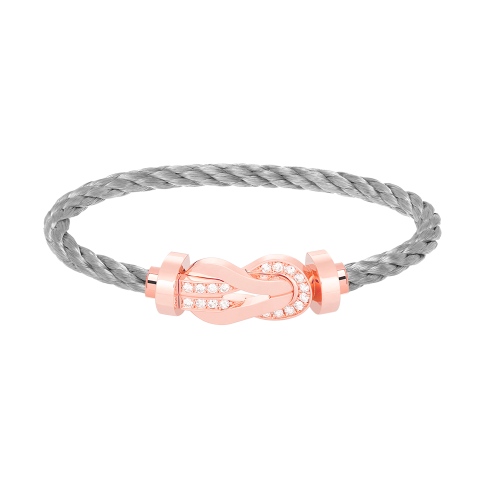 Dream CHANCE LARGE 8 FIGURE BUCKLE HALF DIAMOND BRACELET ROSE GOLD