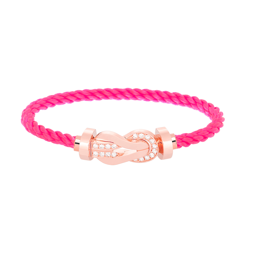 Dream CHANCE LARGE 8 FIGURE BUCKLE HALF DIAMOND BRACELET ROSE GOLD