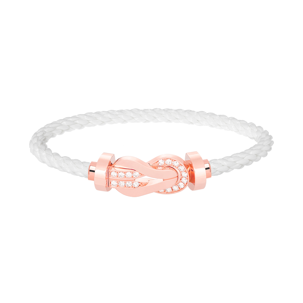 Dream CHANCE LARGE 8 FIGURE BUCKLE HALF DIAMOND BRACELET ROSE GOLD