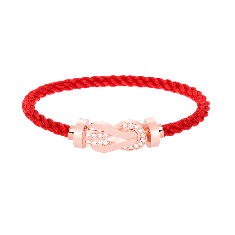 Dream CHANCE LARGE 8 FIGURE BUCKLE HALF DIAMOND BRACELET ROSE GOLD