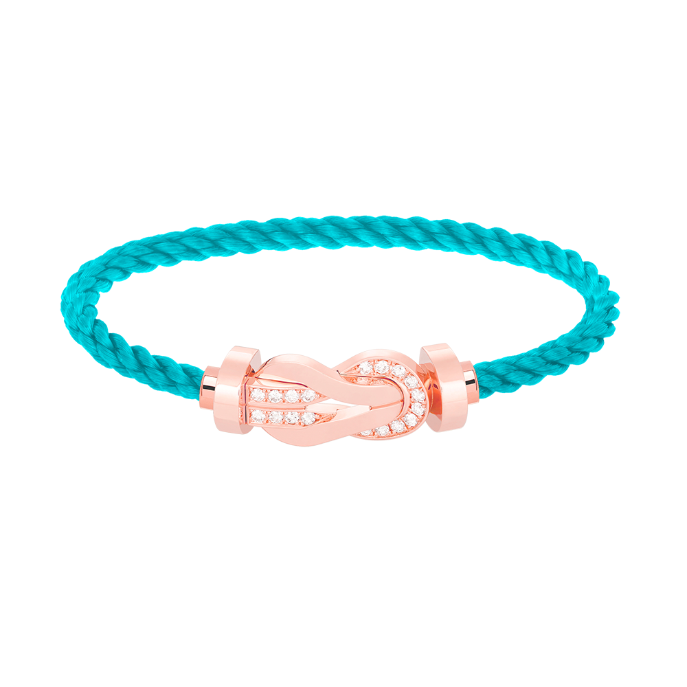 Dream CHANCE LARGE 8 FIGURE BUCKLE HALF DIAMOND BRACELET ROSE GOLD