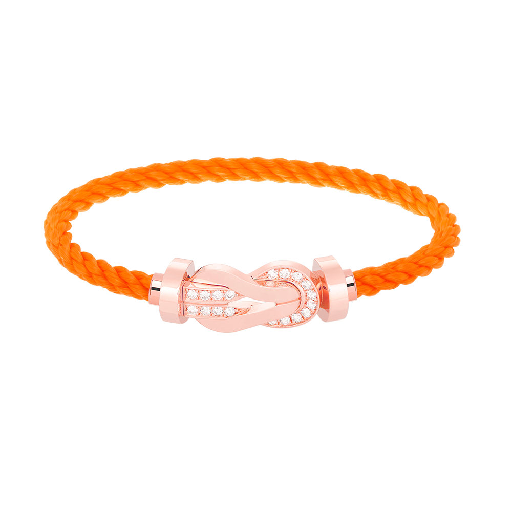 Dream CHANCE LARGE 8 FIGURE BUCKLE HALF DIAMOND BRACELET ROSE GOLD
