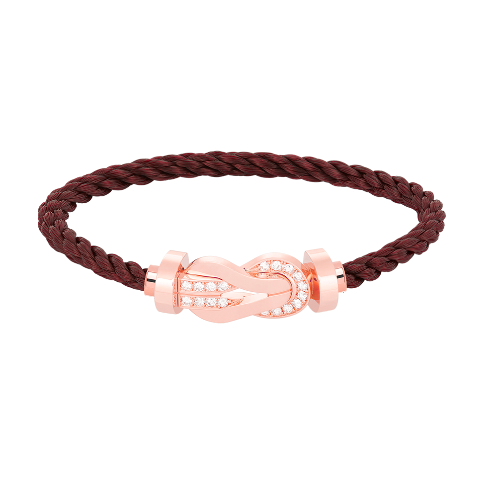 Dream CHANCE LARGE 8 FIGURE BUCKLE HALF DIAMOND BRACELET ROSE GOLD