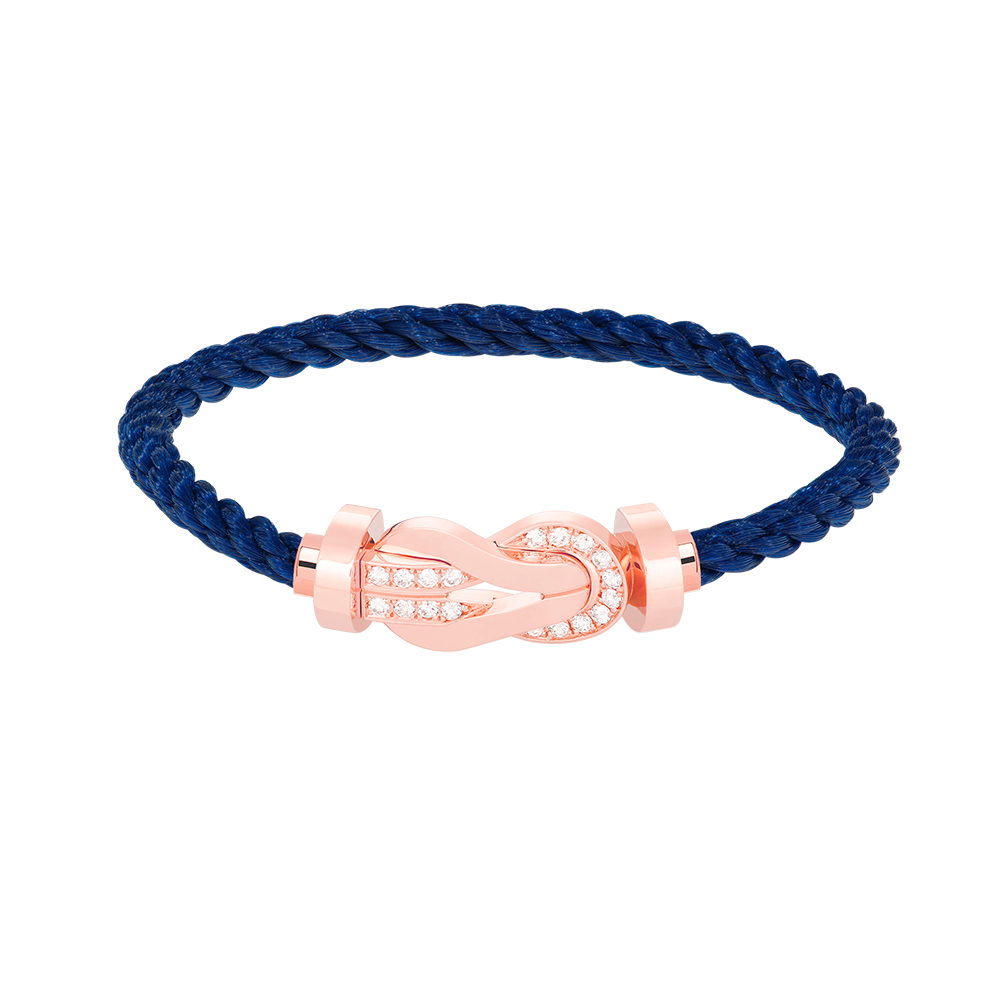 Dream CHANCE LARGE 8 FIGURE BUCKLE HALF DIAMOND BRACELET ROSE GOLD