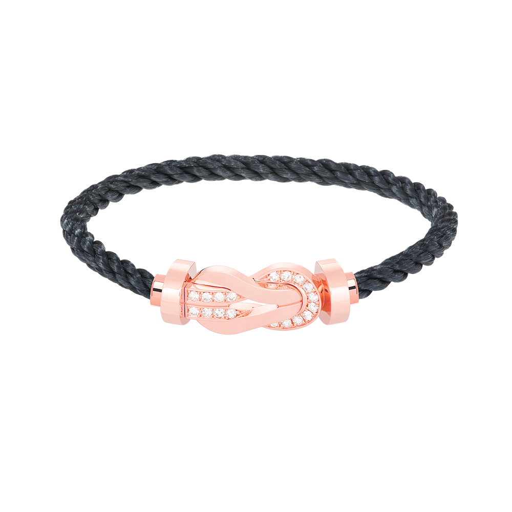 Dream CHANCE LARGE 8 FIGURE BUCKLE HALF DIAMOND BRACELET ROSE GOLD