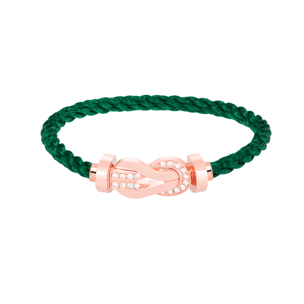 Dream CHANCE LARGE 8 FIGURE BUCKLE HALF DIAMOND BRACELET ROSE GOLD