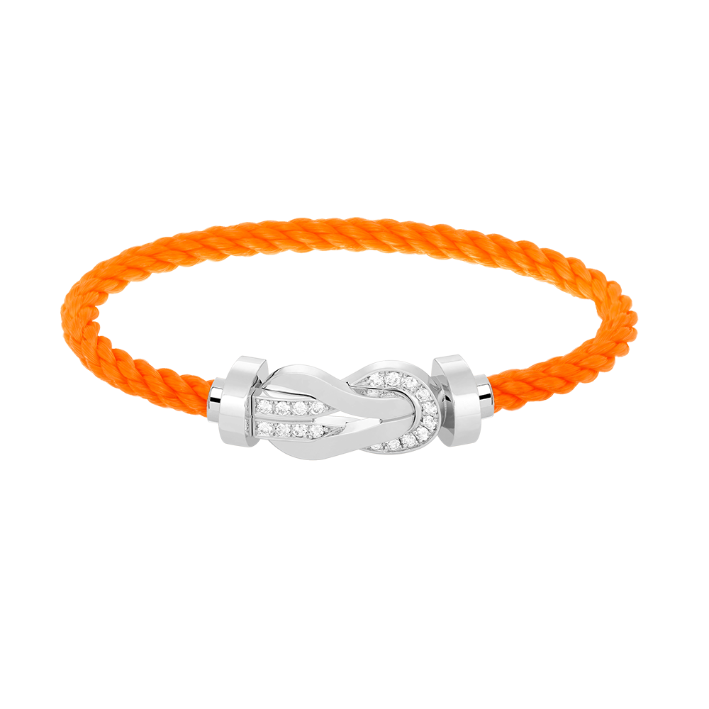 Dream CHANCE LARGE 8 FIGURE BUCKLE HALF DIAMOND BRACELET SILVER