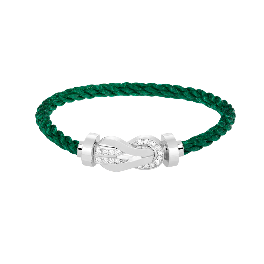 Dream CHANCE LARGE 8 FIGURE BUCKLE HALF DIAMOND BRACELET SILVER