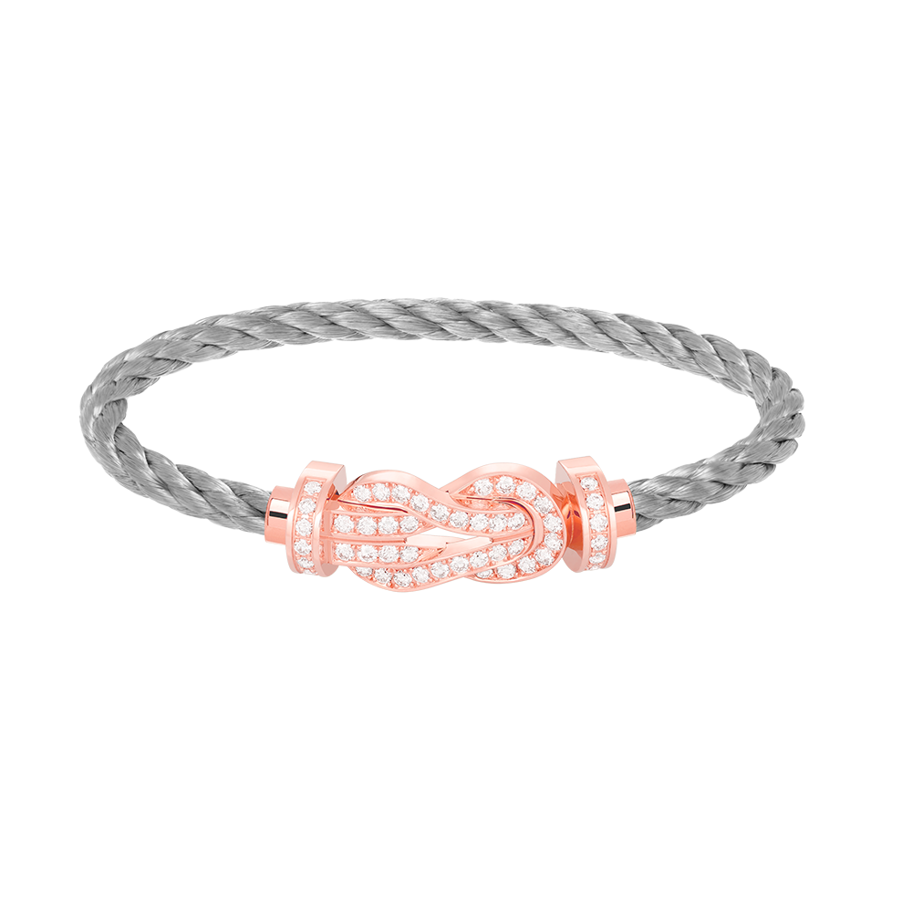 Dream CHANCE LARGE 8 FIGURE BUCKLE FULL DIAMOND BRACELET ROSE GOLD
