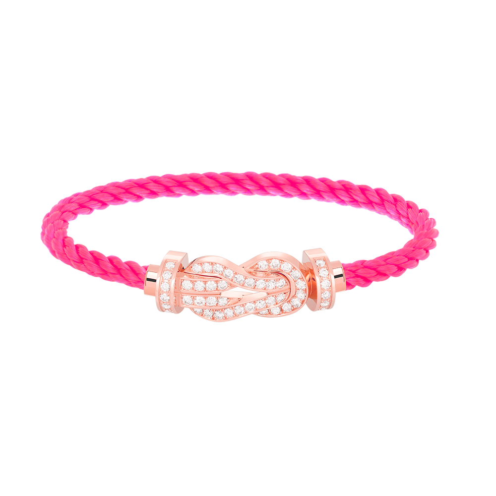 Dream CHANCE LARGE 8 FIGURE BUCKLE FULL DIAMOND BRACELET ROSE GOLD