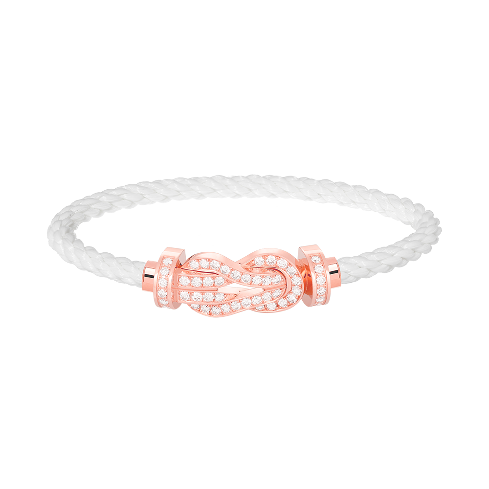 Dream CHANCE LARGE 8 FIGURE BUCKLE FULL DIAMOND BRACELET ROSE GOLD