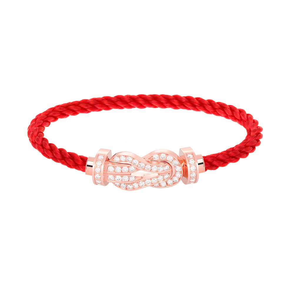 Dream CHANCE LARGE 8 FIGURE BUCKLE FULL DIAMOND BRACELET ROSE GOLD
