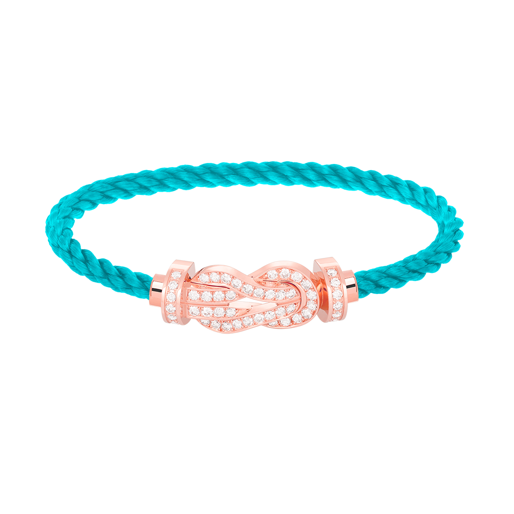 Dream CHANCE LARGE 8 FIGURE BUCKLE FULL DIAMOND BRACELET ROSE GOLD