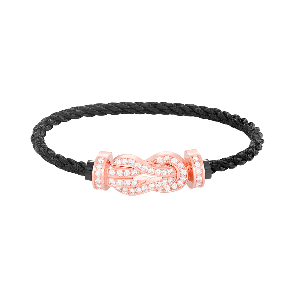 Dream CHANCE LARGE 8 FIGURE BUCKLE FULL DIAMOND BRACELET ROSE GOLD