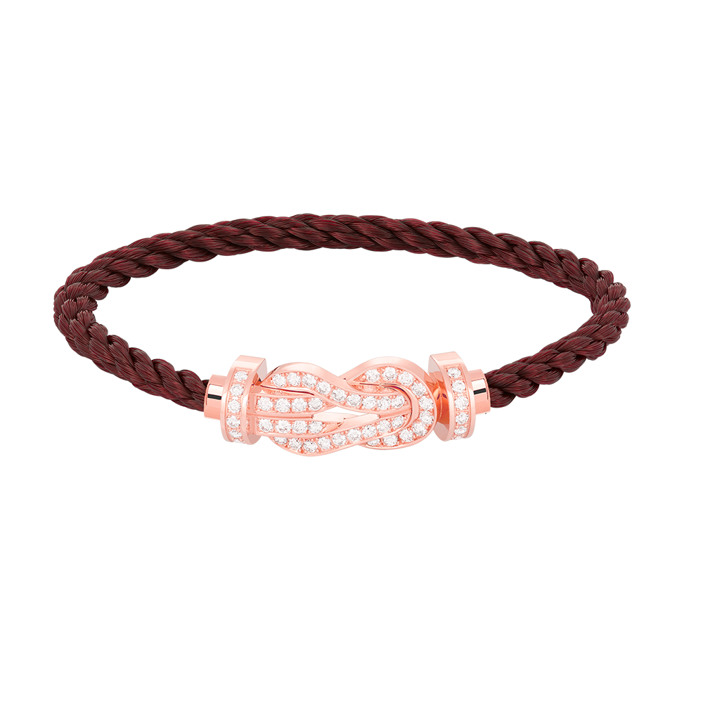Dream CHANCE LARGE 8 FIGURE BUCKLE FULL DIAMOND BRACELET ROSE GOLD