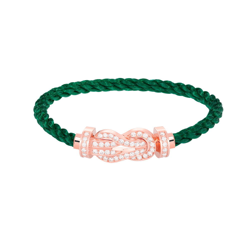 Dream CHANCE LARGE 8 FIGURE BUCKLE FULL DIAMOND BRACELET ROSE GOLD