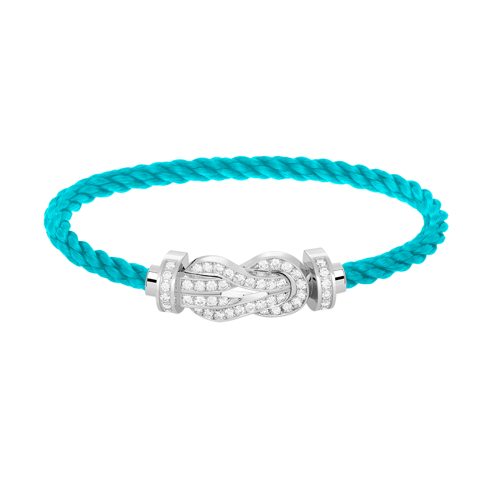 Dream CHANCE LARGE 8 FIGURE BUCKLE FULL DIAMOND BRACELET SILVER