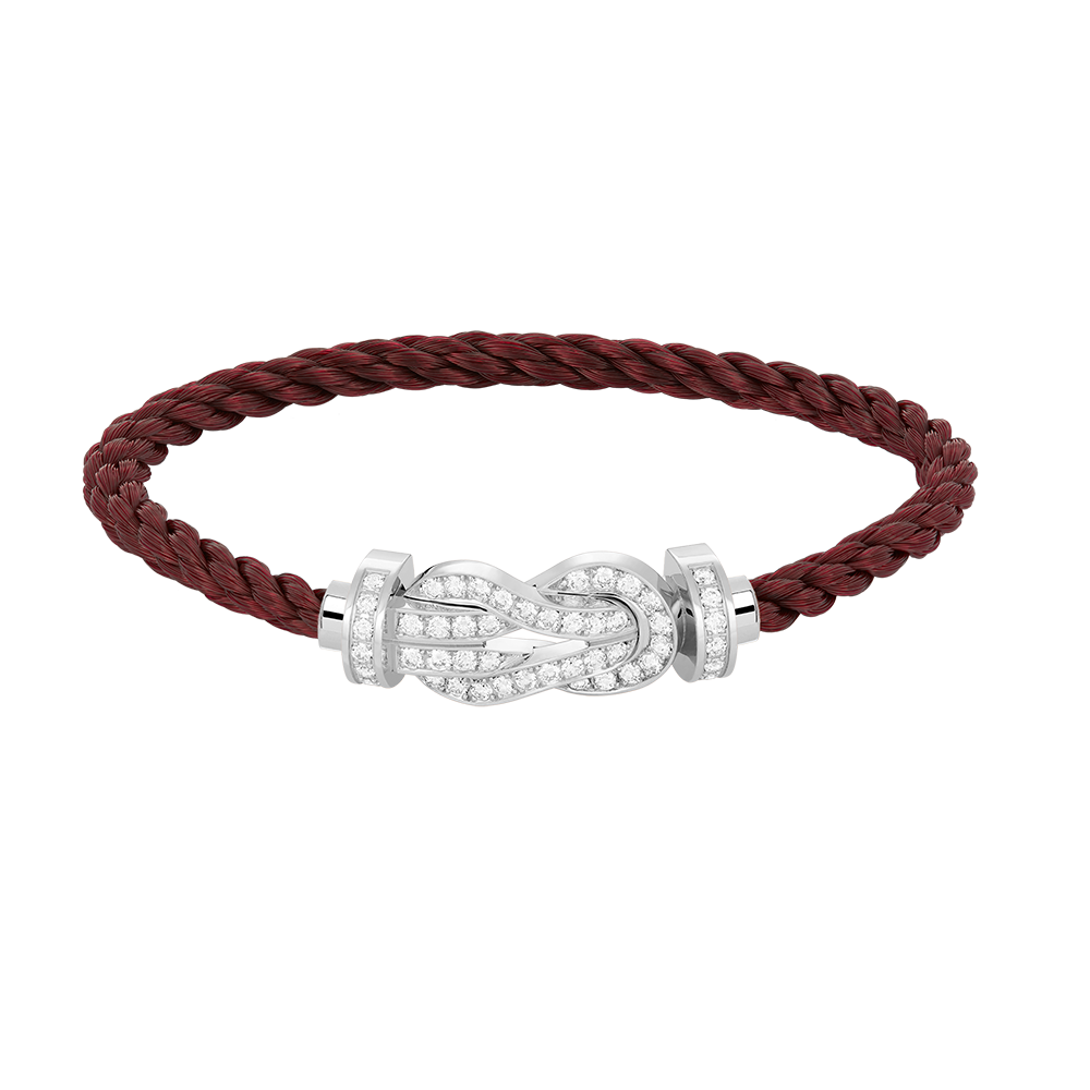 Dream CHANCE LARGE 8 FIGURE BUCKLE FULL DIAMOND BRACELET SILVER