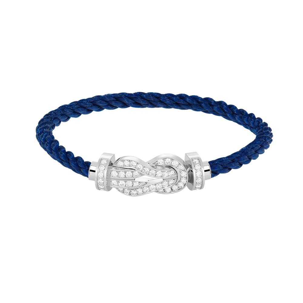 Dream CHANCE LARGE 8 FIGURE BUCKLE FULL DIAMOND BRACELET SILVER