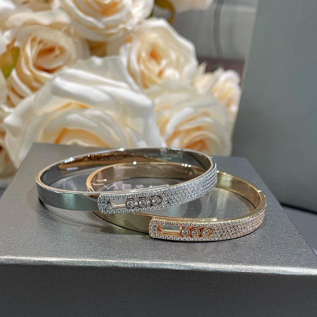 [Dream]Move Noa Rose Gold Pavé Diamond Bangle Bracelet