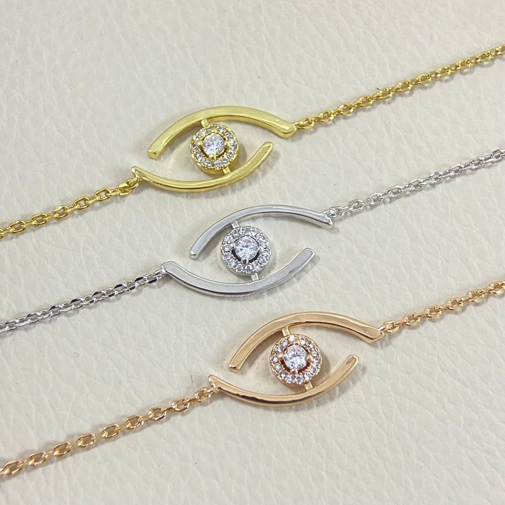 [Dream] Lucky-Eye-Armband mit Pavé-Diamanten