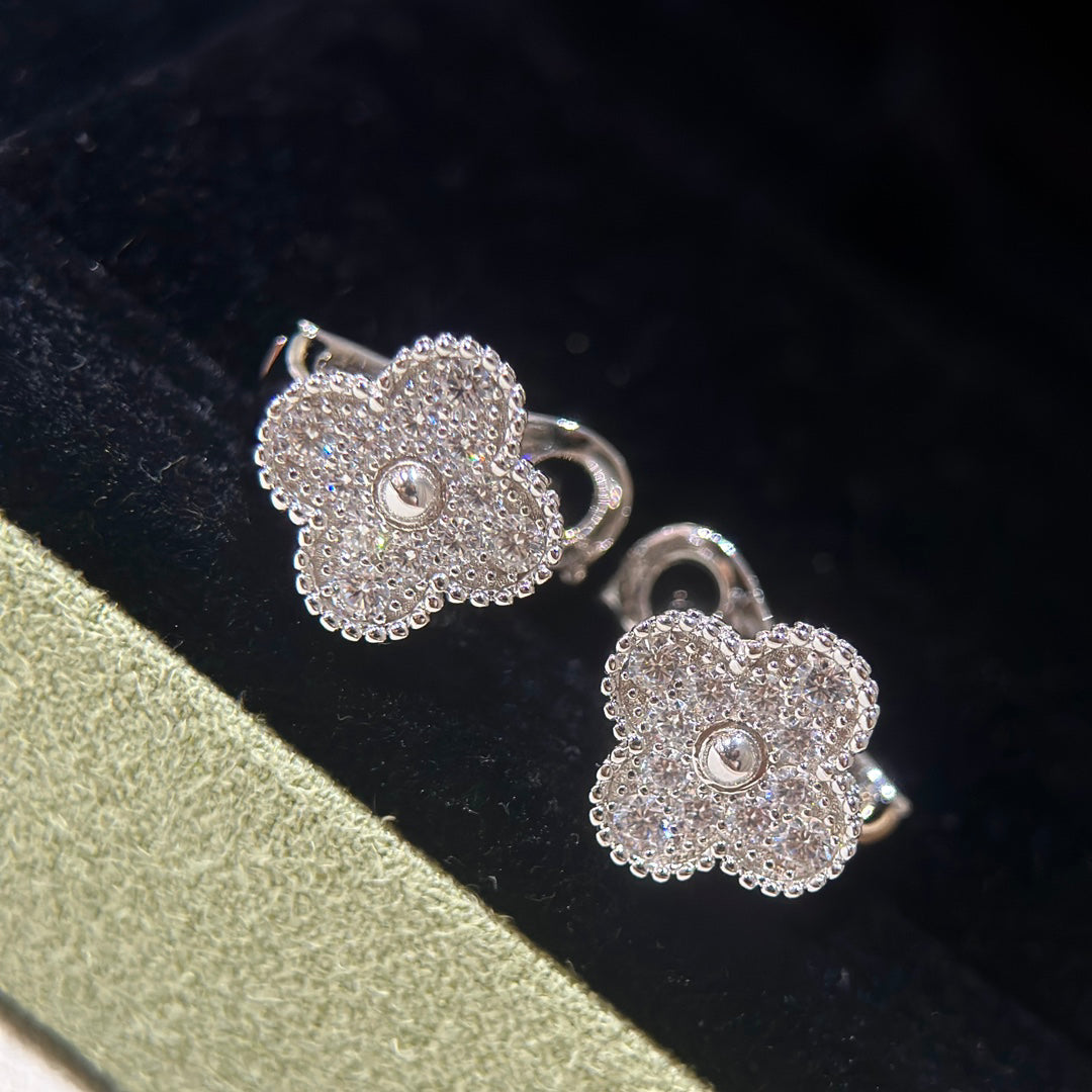 Dream CLOVER 1 MOTIV DIAMANT-OHRSTECKER SILBER
