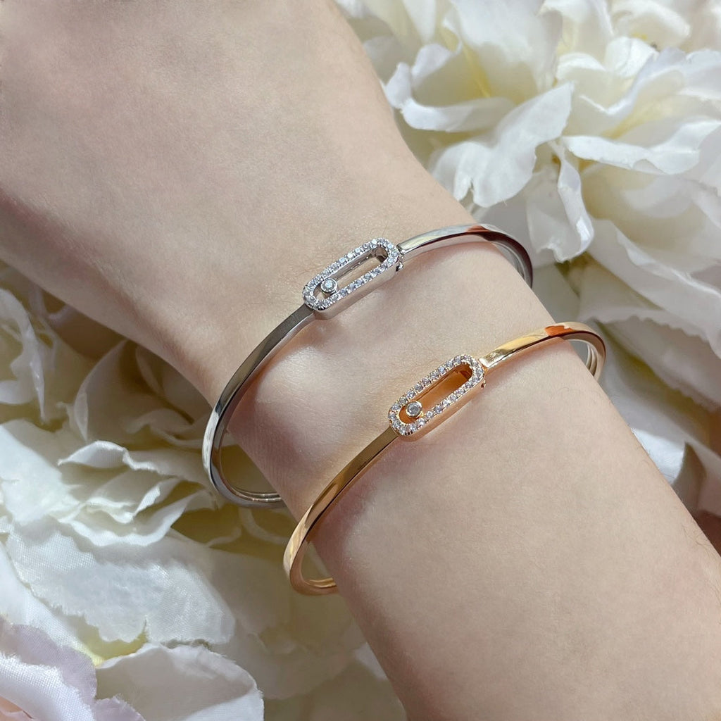 [Dream]Move Uno Armreif mit Pavé-Diamanten, flexibel, Medium