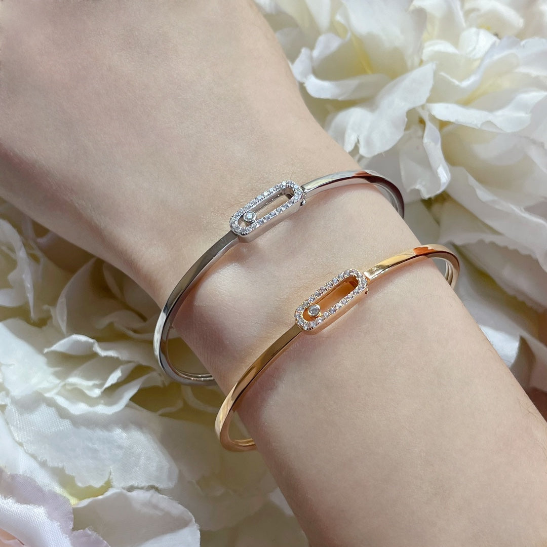 [Dream]Move Uno Armreif mit Pavé-Diamanten, flexibel, Medium