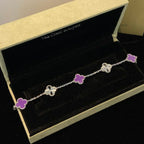 [Dream ]New  CLOVER 5 MOTIF VIOLET BRACELET COLLECTION