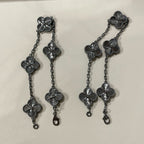 [Dream ]New CLOVER 5 MOTIF BLACK BRACELET
