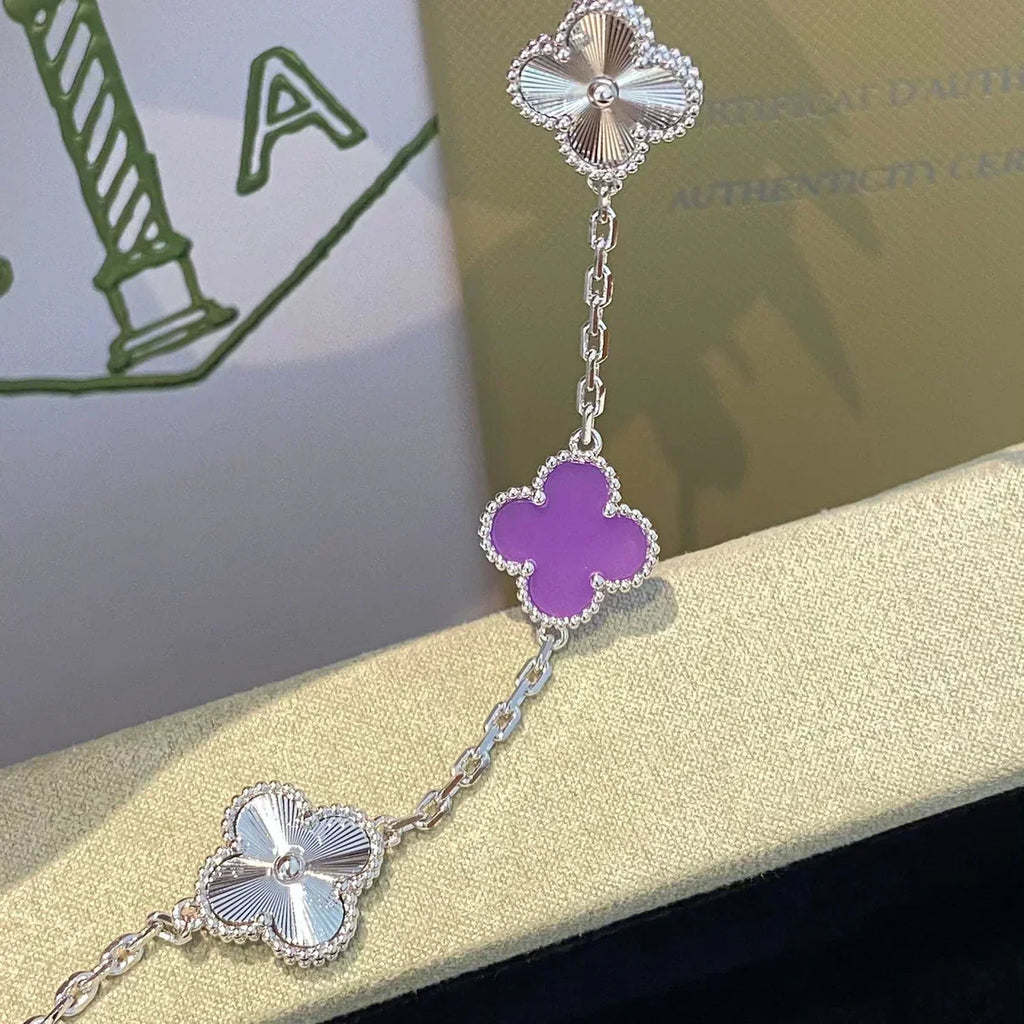 [Dream ]New  CLOVER 5 MOTIF VIOLET BRACELET COLLECTION