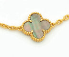[Dream ]New CLOVER 5 MOTIF GRAY MOP BRACELET COLLECTION