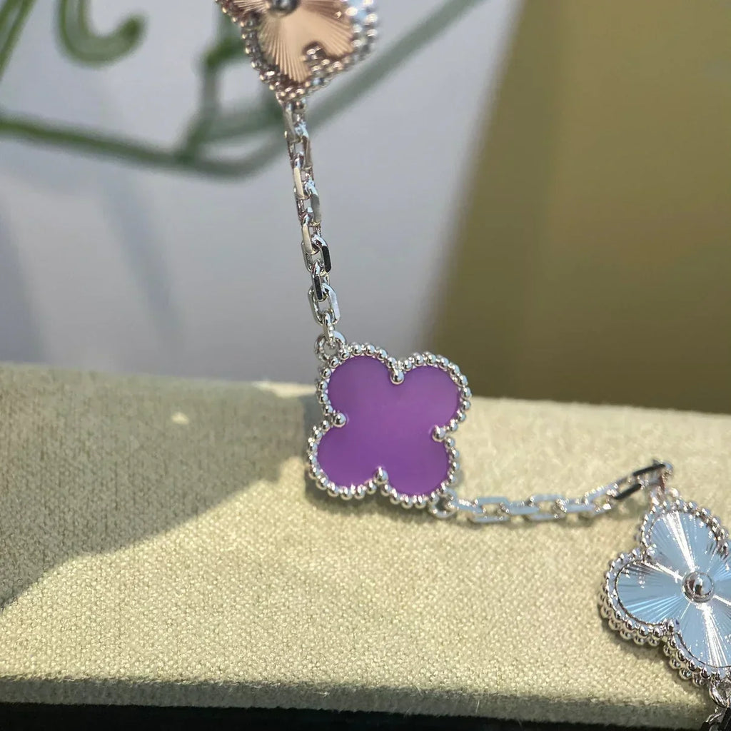 [Dream ]New  CLOVER 5 MOTIF VIOLET BRACELET COLLECTION