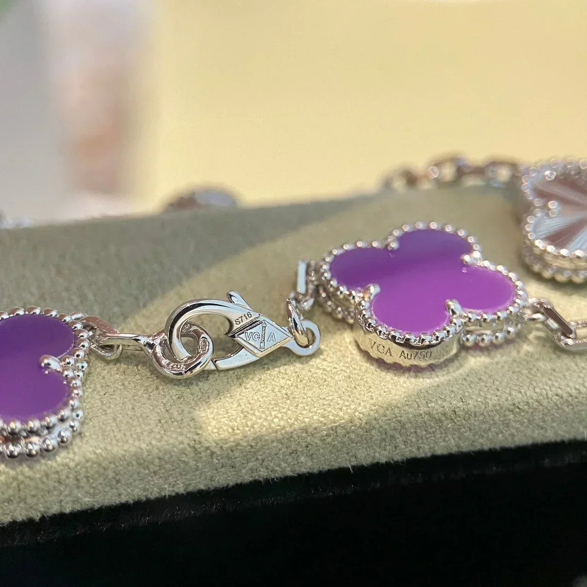 [Dream ]New  CLOVER 5 MOTIF VIOLET BRACELET COLLECTION
