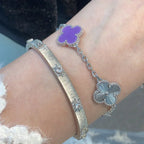 [Dream ]New  CLOVER 5 MOTIF VIOLET BRACELET COLLECTION