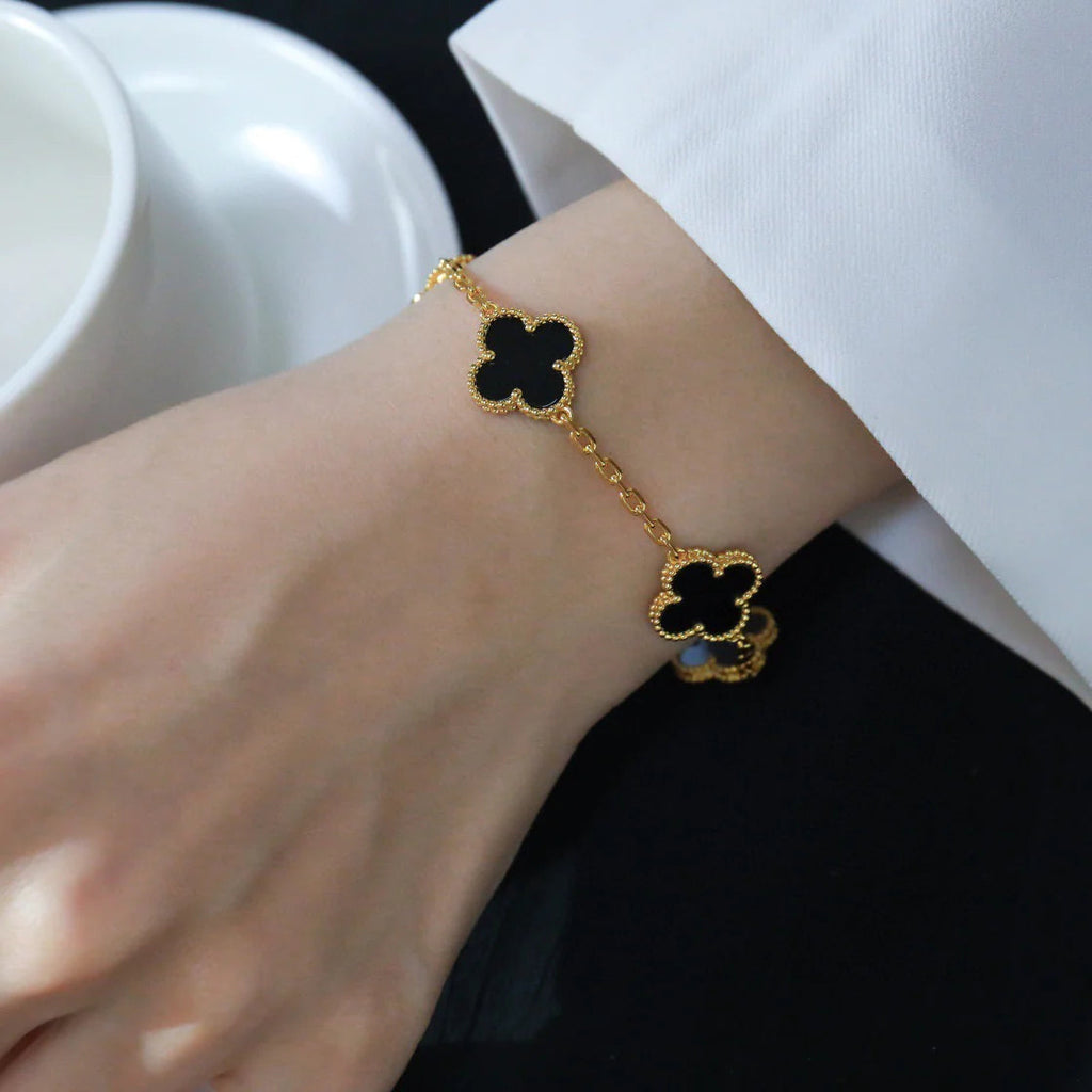 [Dream ]New CLOVER 5 MOTIF ONYXS BRACELET COLLECTION