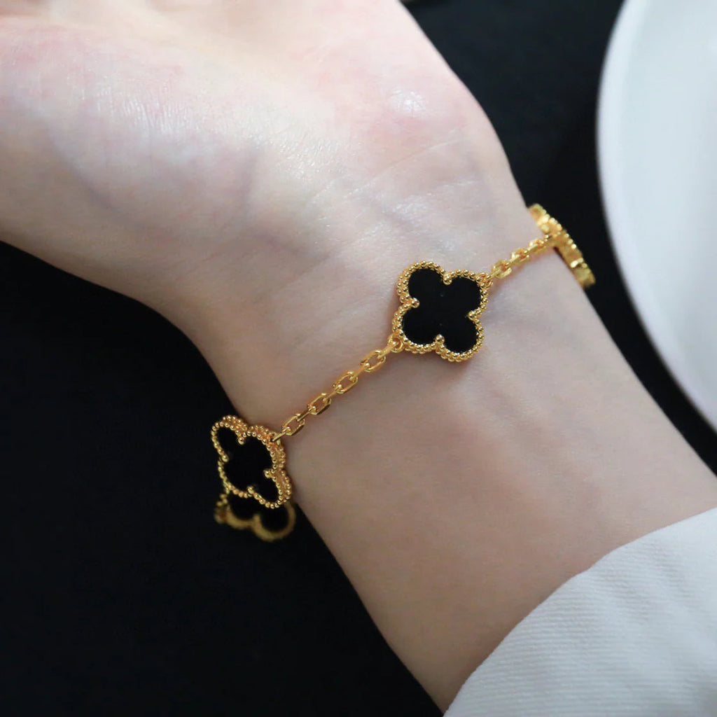 [Dream ]New CLOVER 5 MOTIF ONYXS BRACELET COLLECTION