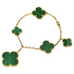 DREAM MAGIC CLOVER MALACHIT GOLDARMBAND 5 MOTIVE