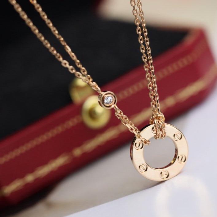 DREAM LOVE HALSKETTE VERSTELLBAR ROSÉGOLD 2 DIAMANTEN