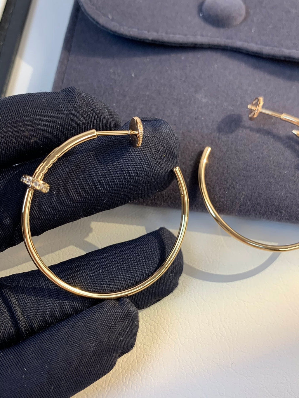 Dream JUSTE EARRINGS GOLD DIAMONDS 1.8MM
