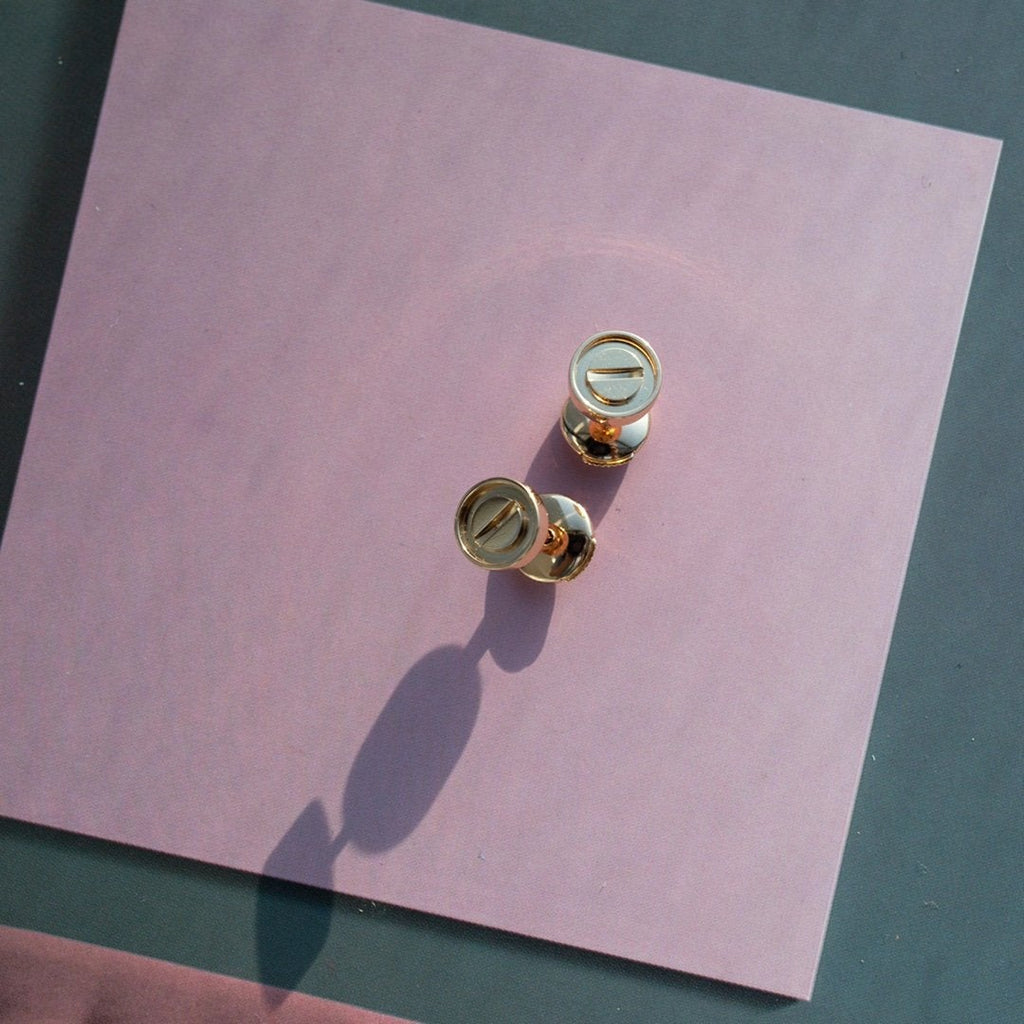 Dream LOVE EARRINGS PINK GOLD 10MM