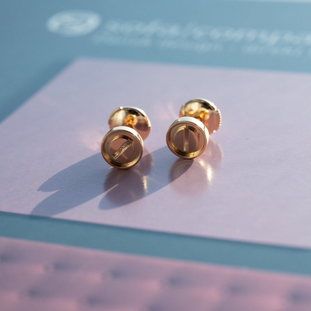 Dream LOVE EARRINGS PINK GOLD 10MM